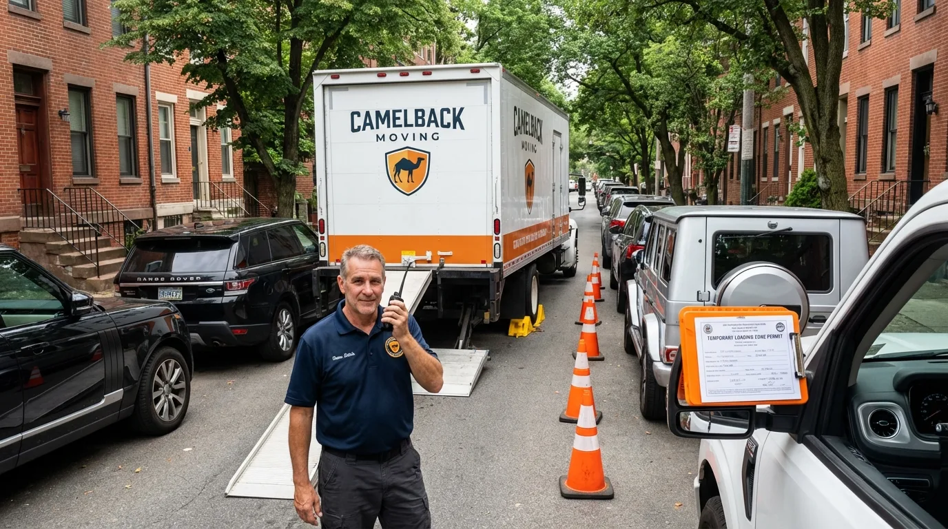 City street loading permit setup in Morrisville, PA